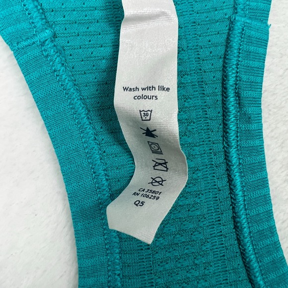 Lululemon Tank Top Shirt Womens 4 Green Turquoise Racerback Gym Training Yoga - Picture 5 of 9